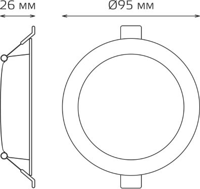Изображение товара Точечный светильник Gauss Elementary Downlight 5.5W 460lm 4000K 170-260V IP20 / 99742020 (белый)