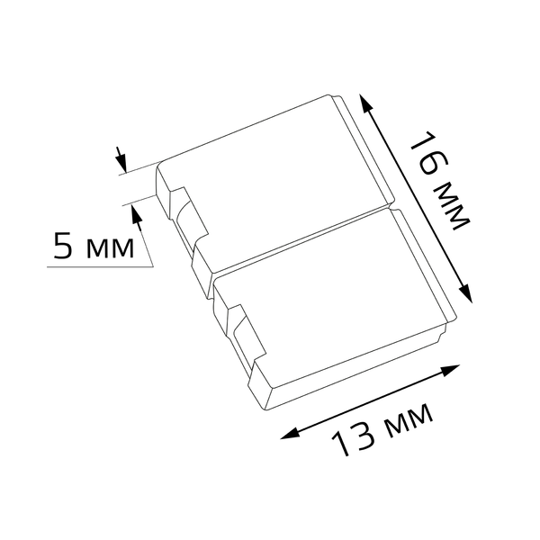 Изображение товара Набор коннекторов для светодиодной ленты Gauss 8мм 2835 IP20 / 204204000 (5шт)