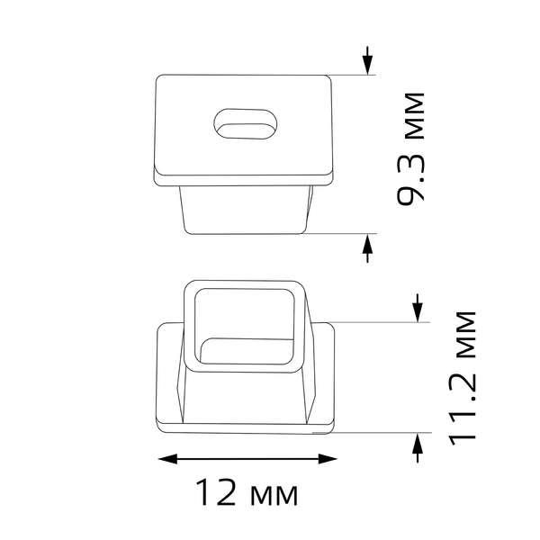 Изображение товара Заглушка для профиля Gauss гл. 12mm / BT483 (2шт)