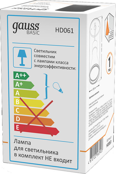 Изображение товара Точечный светильник Gauss Basic GU10 / HD061 (черный)