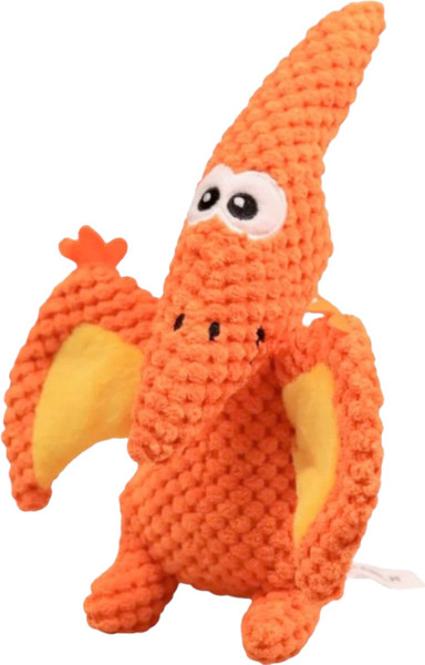 Изображение товара Игрушка для собак Mr. Kranch Птерозавр с пищалкой / MKR544179 (оранжевый)