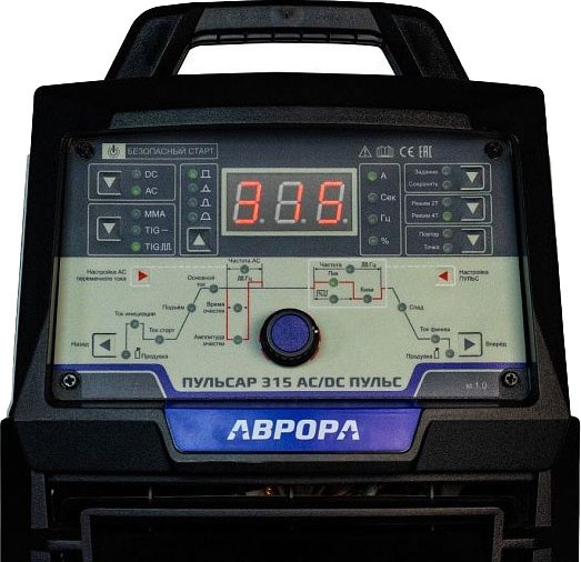 Изображение товара Инвертор сварочный AURORA Аргоно-дуговой сварки Пульсар 315 Ac/Dc Пульс (38429)