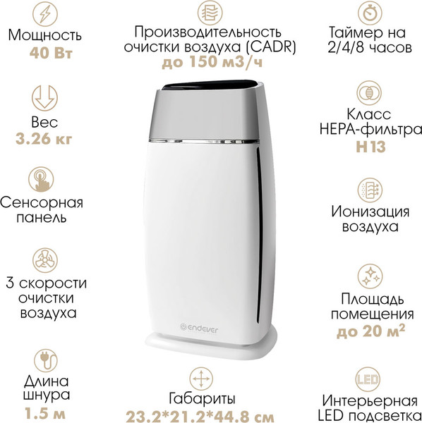 Изображение товара Очиститель воздуха Endever Oasis 290