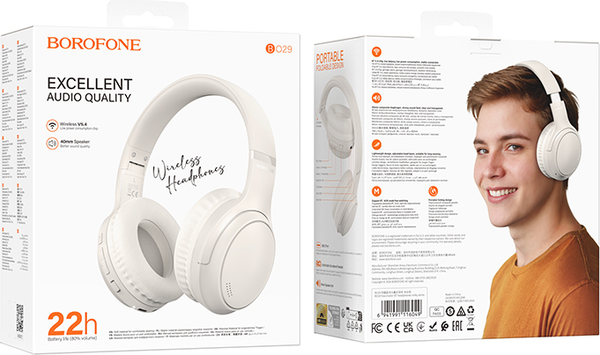 Изображение товара Беспроводные наушники Borofone BO29 (белый)