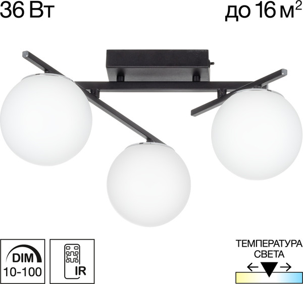 Изображение товара Люстра Citilux Dorsy CL223132 (черный)