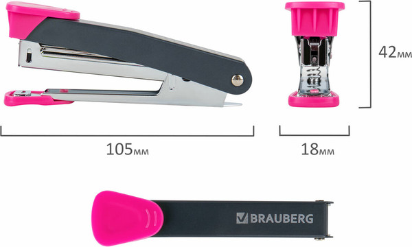 Изображение товара Степлер Brauberg №10 / 272751 (красный)
