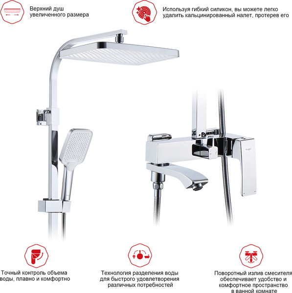 Изображение товара Душевая система со смесителем Raglo R01.24