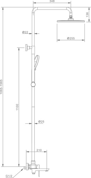 Изображение товара Душевая система со смесителем Raglo R03.24.09