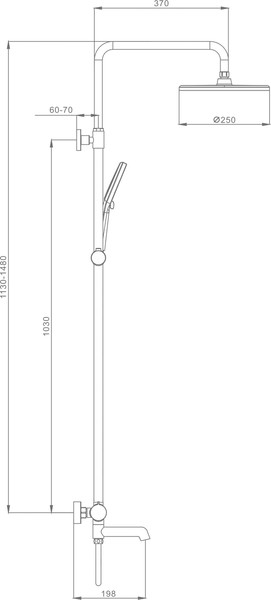 Изображение товара Душевая система со смесителем Raglo R20.24