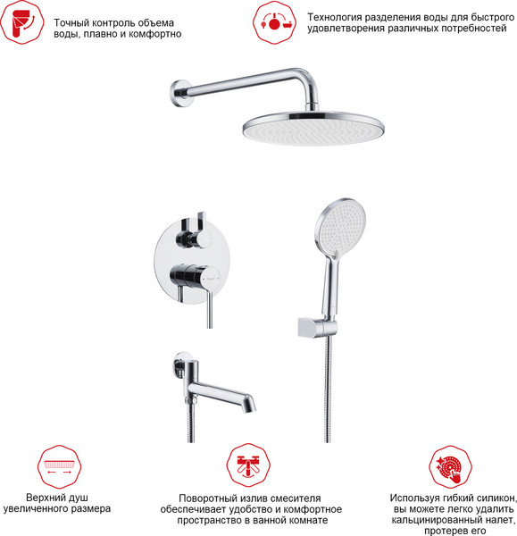 Изображение товара Душевая система со смесителем Raglo R20.27