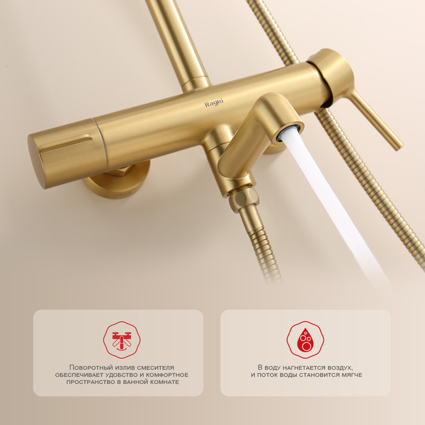 Изображение товара Душевая система со смесителем Raglo R20.24.03