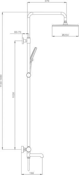 Изображение товара Душевая система со смесителем Raglo R20.24.03