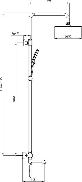 Изображение товара Душевая система со смесителем Raglo R20.24.06