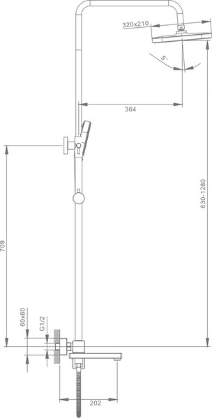 Изображение товара Душевая система со смесителем Raglo R30.24