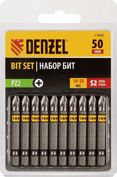 Изображение товара Набор бит Denzel 11656 (10шт)