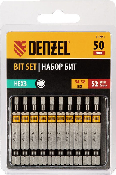 Изображение товара Набор бит Denzel 11661 (10шт)