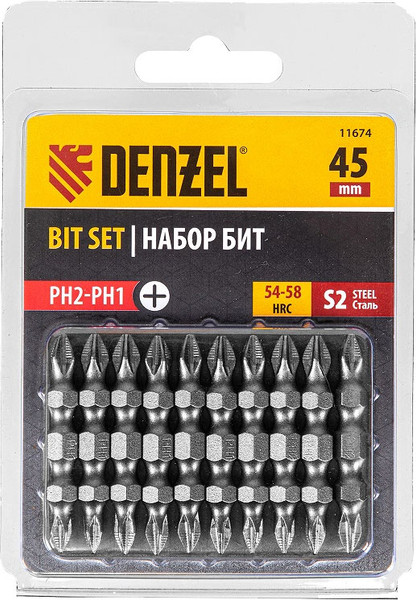 Изображение товара Набор бит Denzel 11674 (10шт)