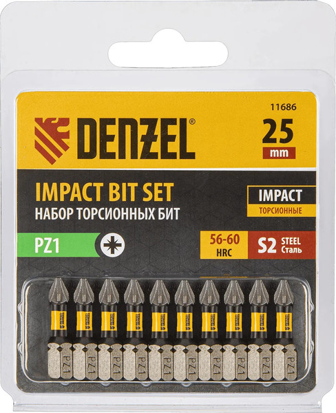 Изображение товара Набор бит Denzel 11686 (10шт)