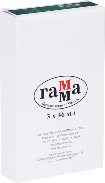 Изображение товара Масляная краска ГАММА Студия / 0.00.А046.503 (46мл, зеленый фц)