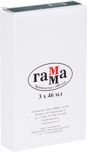 Изображение товара Масляная краска ГАММА Студия / 0.00.А046.702 (46мл, карельский черный)