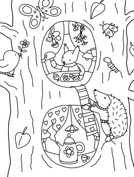 Изображение товара Раскраска Бомбора Маленькие миры. Волшебная раскраска для уютных вечеров (Горовая Дарья, мягкая обложка)