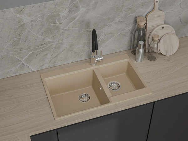 Изображение товара Мойка кухонная GranFest GF-LV-780K (песочный)