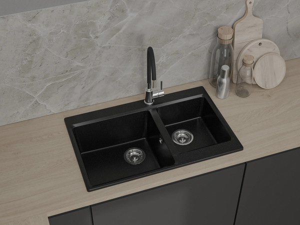 Изображение товара Мойка кухонная GranFest GF-LV-780K (черный)