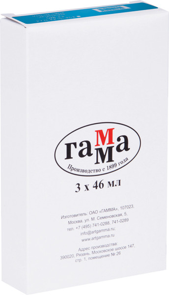 Изображение товара Масляная краска ГАММА Студия / 0.00.А046.413 (46мл, лазурный)