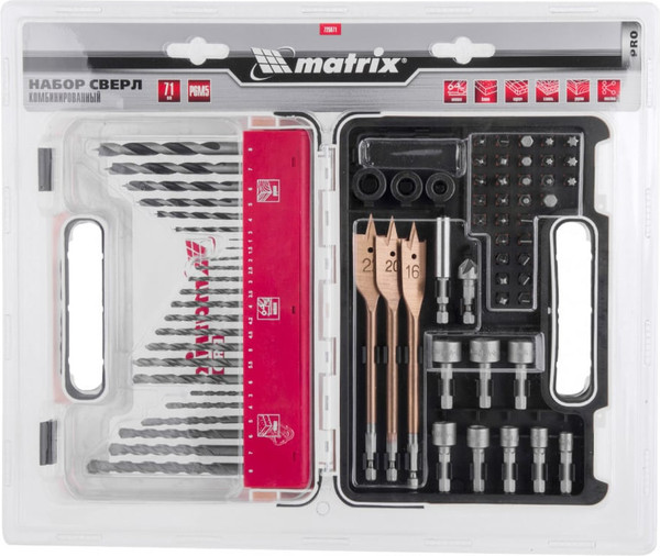 Изображение товара Набор сверл Matrix 725671 (71шт)