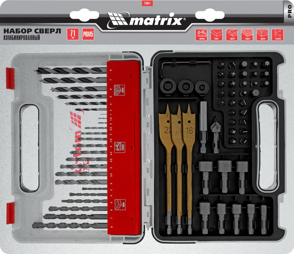 Изображение товара Набор сверл Matrix 725671 (71шт)