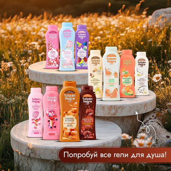 Изображение товара Гель для душа Tulipan Negro Chocolate Praline Шоколадный пралине (650мл)