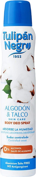 Изображение товара Дезодорант-спрей Tulipan Negro Algodon & Talco (200мл)