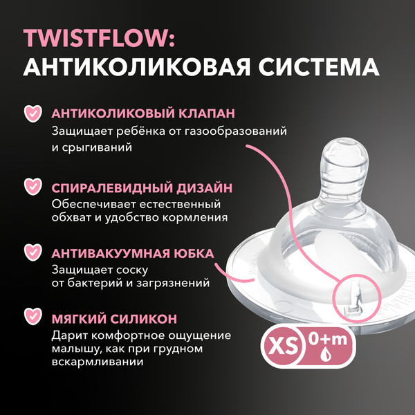 Изображение товара Бутылочка для кормления Twistshake Антиколиковая 79088 (125мл, пастельный серый)