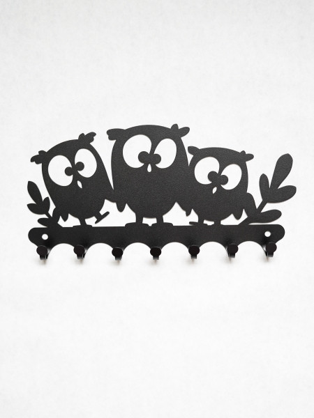 Изображение товара Ключница настенная KN Совушки (черный)