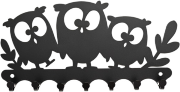 Изображение товара Ключница настенная KN Совушки (черный)