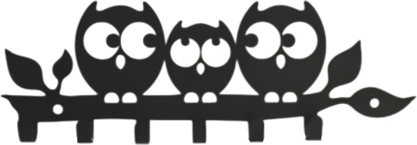 Изображение товара Ключница настенная KN Совушки 2 (черный)