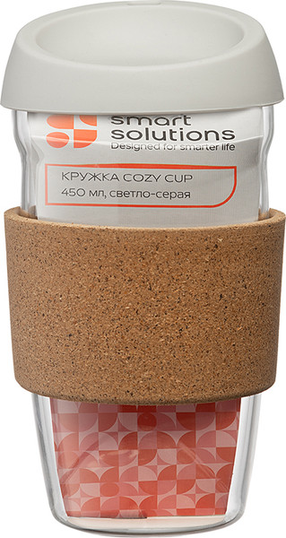 Изображение товара Многоразовый стакан Smart Solutions Cozy Cup / SS0000231 (светло-серый)