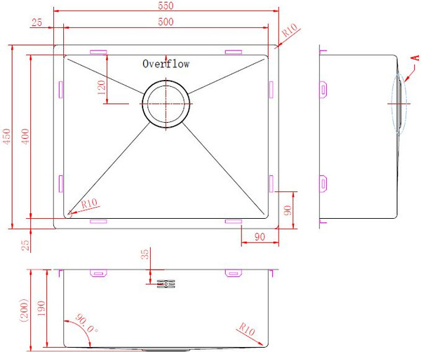 Изображение товара Мойка кухонная ZORG ZRN 4555 Premium