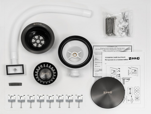 Изображение товара Мойка кухонная ZORG ZRN 5080 Premium R PVD Gunblack