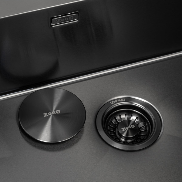 Изображение товара Мойка кухонная ZORG ZRN 5080 Premium R PVD Gunblack