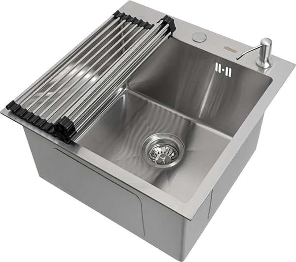 Изображение товара Мойка кухонная Arfeka Eco AR 45x50 + RM AR + DS AR (Satin Decor Millet Grains, с аксессуарами)