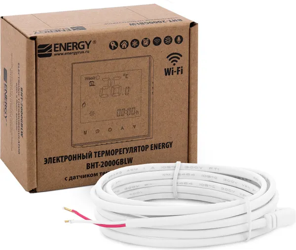 Изображение товара Терморегулятор для теплого пола ENERGY BHT-2000 с Wi-Fi (черный)