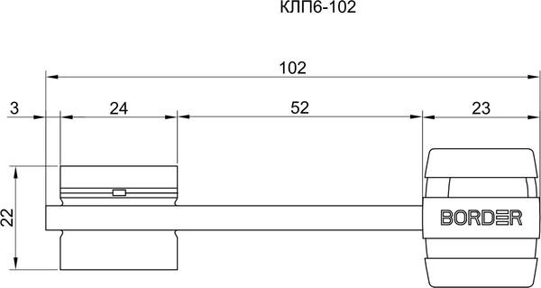 Изображение товара Замок врезной Border K 9-6 ЛТЗ.У1 / 77465