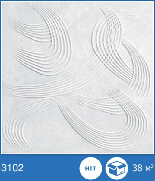 Изображение товара Потолочная плита FORMAT 3102 из экструзированного пенополистирола (500x500, уп.8шт, белый)