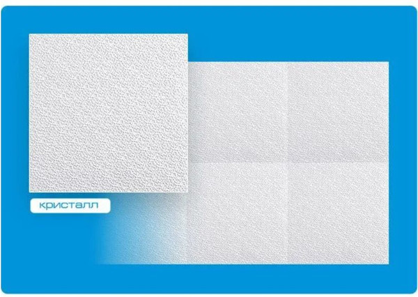 Изображение товара Потолочная плита FORMAT Кристалл Люкс из инжекционного пенополистирола (500x500, уп.8шт, белый)