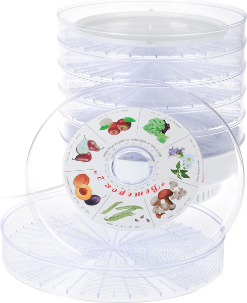 Изображение товара Сушилка для овощей и фруктов Ветерок 6 У (в гофротаре, прозрачный, с поддоном для пастилы)