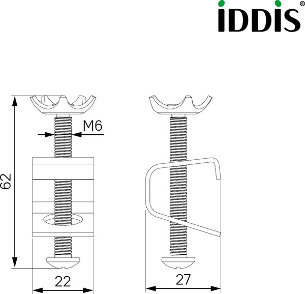 Изображение товара Монтажный комплект для сантехники IDDIS Optima Home 003M006i77 (6шт)