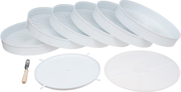 Изображение товара Сушилка для овощей и фруктов Ветерок 2 Люкс (в гофротаре, 6 сит + 2 поддона для пастилы)