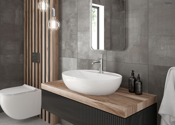 Изображение товара Умывальник Oltens Hamnes Thin 62x42см / 41314000 (белый)