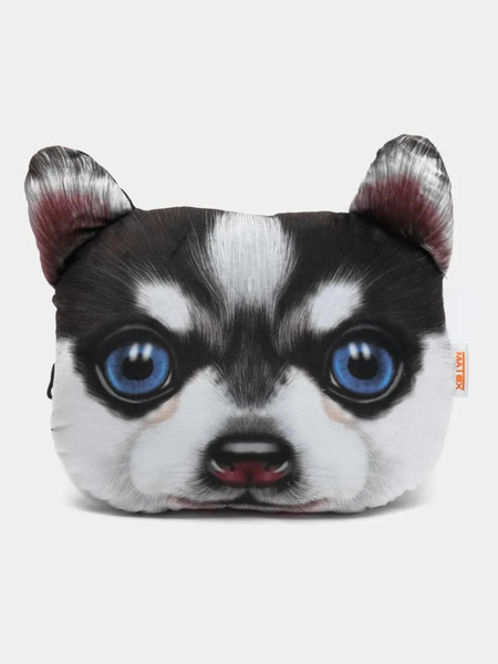 Изображение товара Подушка для автомобиля MATEX Animals Хаски / 26-952 (коричневый/белый)